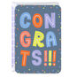 Colorful Block Lettering and Confetti Congratulations Card Card Front image number 1