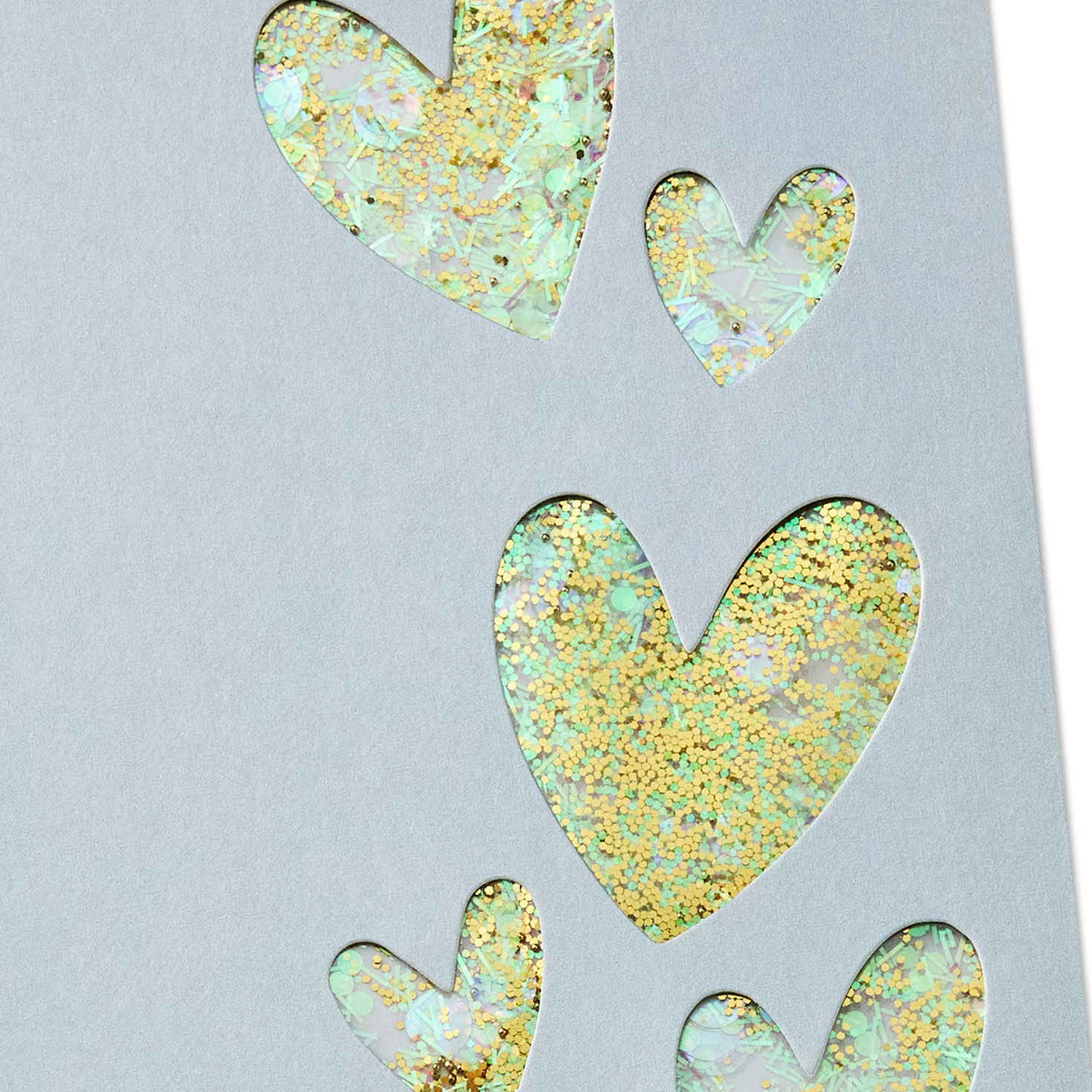 Iridescent Hearts Anniversary Card Card Front Detail image number 4