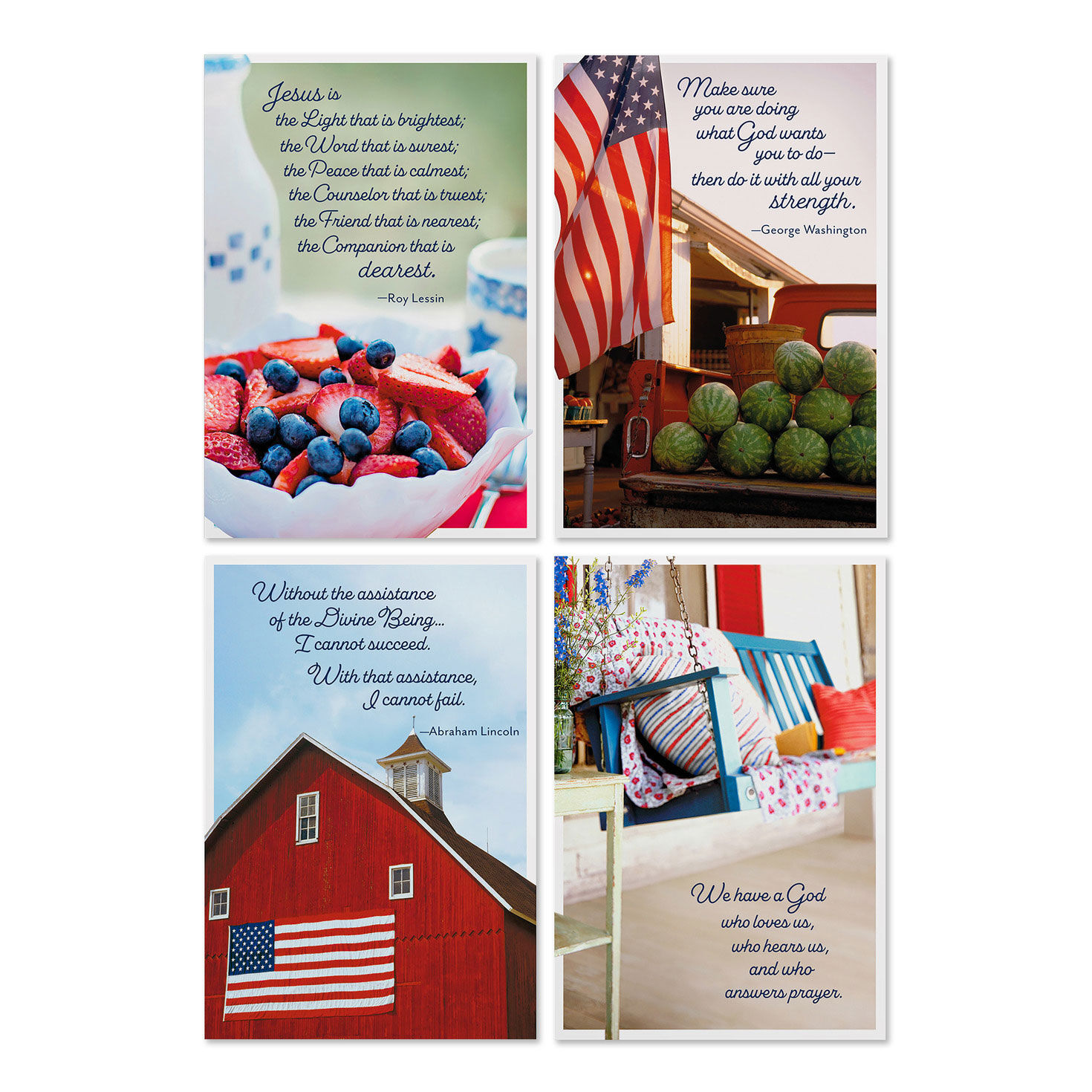 God and Country Assorted Religious Praying for You Cards, Box of 12