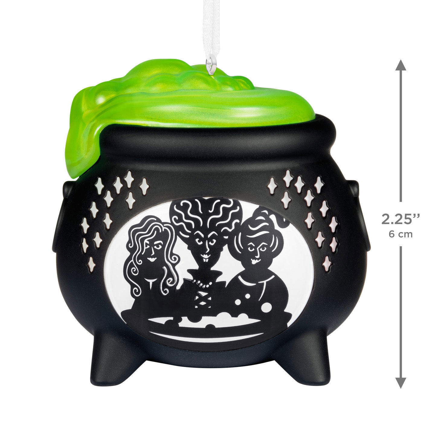 Hocus Pocus Light-Up Cauldron Keepsake Ornament measurement image number 2