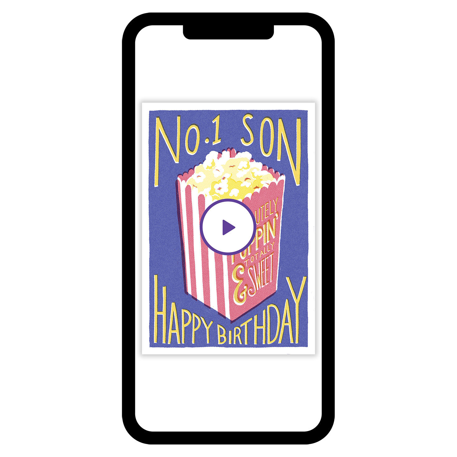 Popcorn Fun Birthday eCard for Son