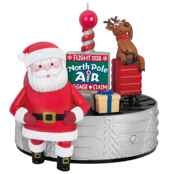 Ho-Ho-Holiday Travel Ornament With Light, Sound and Motion, , large image number 1