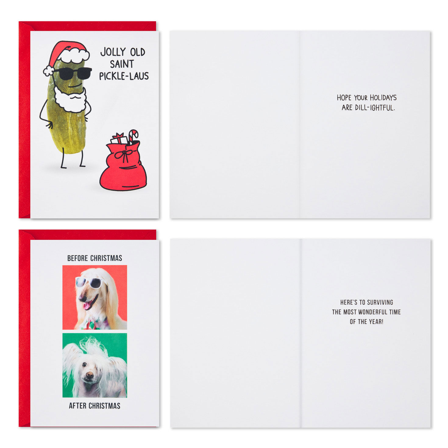 Shoebox Humorous Boxed Christmas Card Pack Card Front with Sentiment image number 3