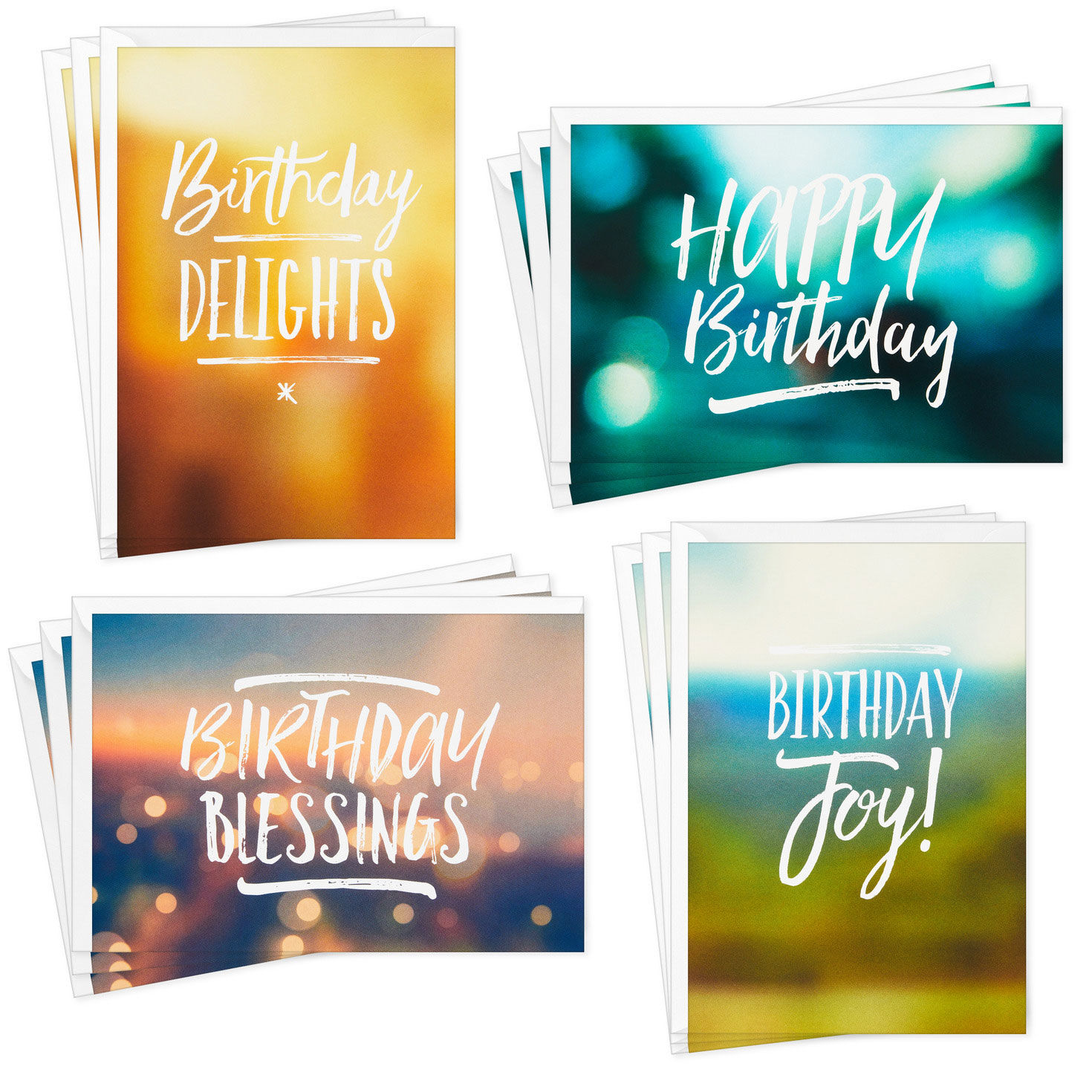 Simple Elegance Boxed Religious Birthday Cards Assortment, Pack of 12