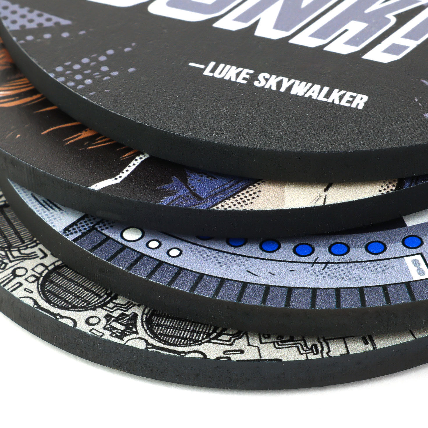 Star Wars Millennium Falcon Sculpted Coaster Set upclose view image number 5