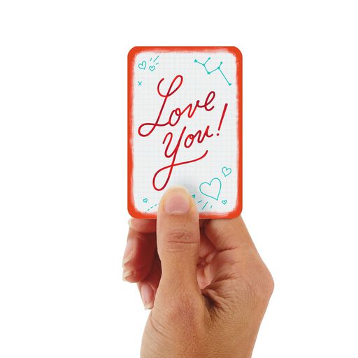 3.25" Mini Love You Graph Paper Love Card, 