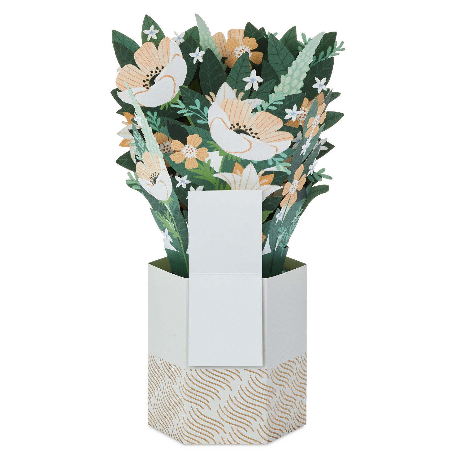 Happy Thoughts Flower Bouquet in Vase 3D Pop-Up Card, , large image number 3