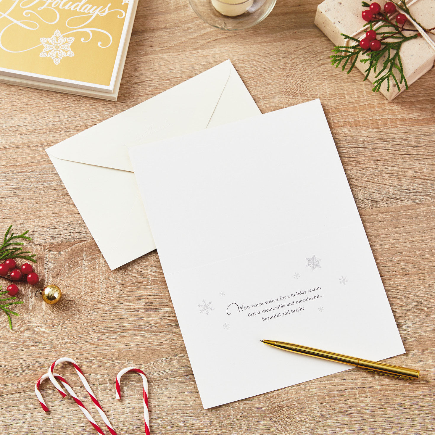 Gold Foil Boxed Christmas Card Pack in use image number 7