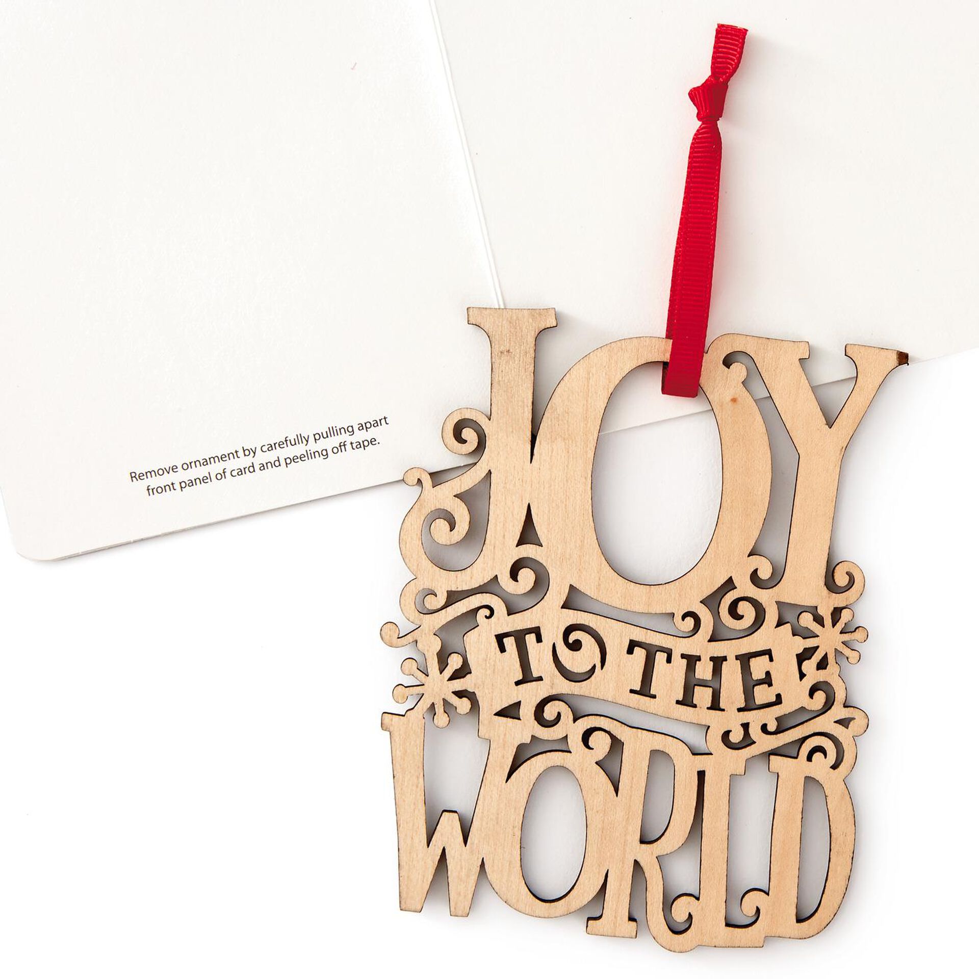 Joy to the World Christmas Cards with Removable Ornaments, Box of 8