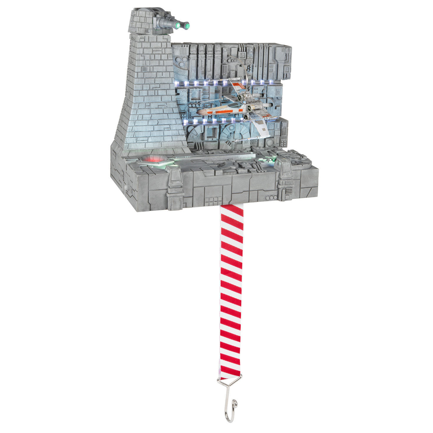 Star Wars A New Hope Luke Skywalker s X Wing Starfighter Ornament and Stocking Hanger Set With Light and Sound Keepsake Ornaments Hallmark
