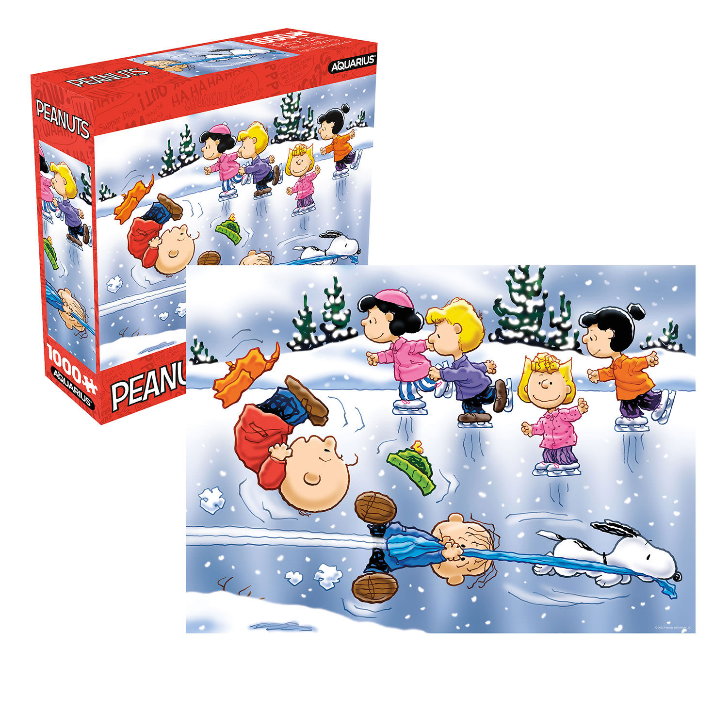 Aquarius Peanuts Ice Skating 1000-Piece Jigsaw Puzzle