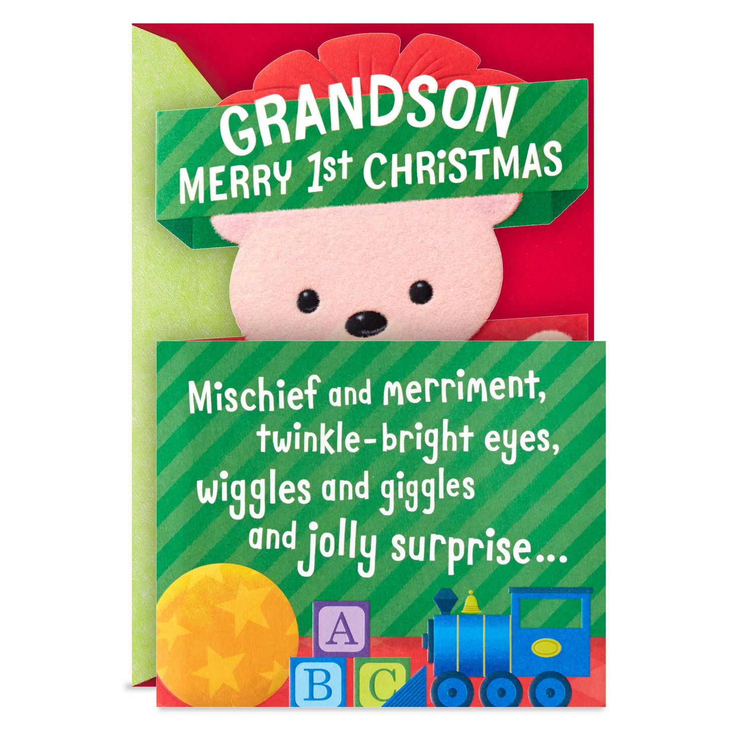 wiggles-and-giggles-baby-s-first-christmas-card-for-grandson-with-sticker-greeting-cards-hallmark