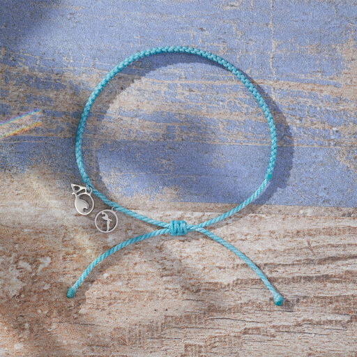 4ocean Black-Capped Petrel Turquoise Braided Bracelet, 