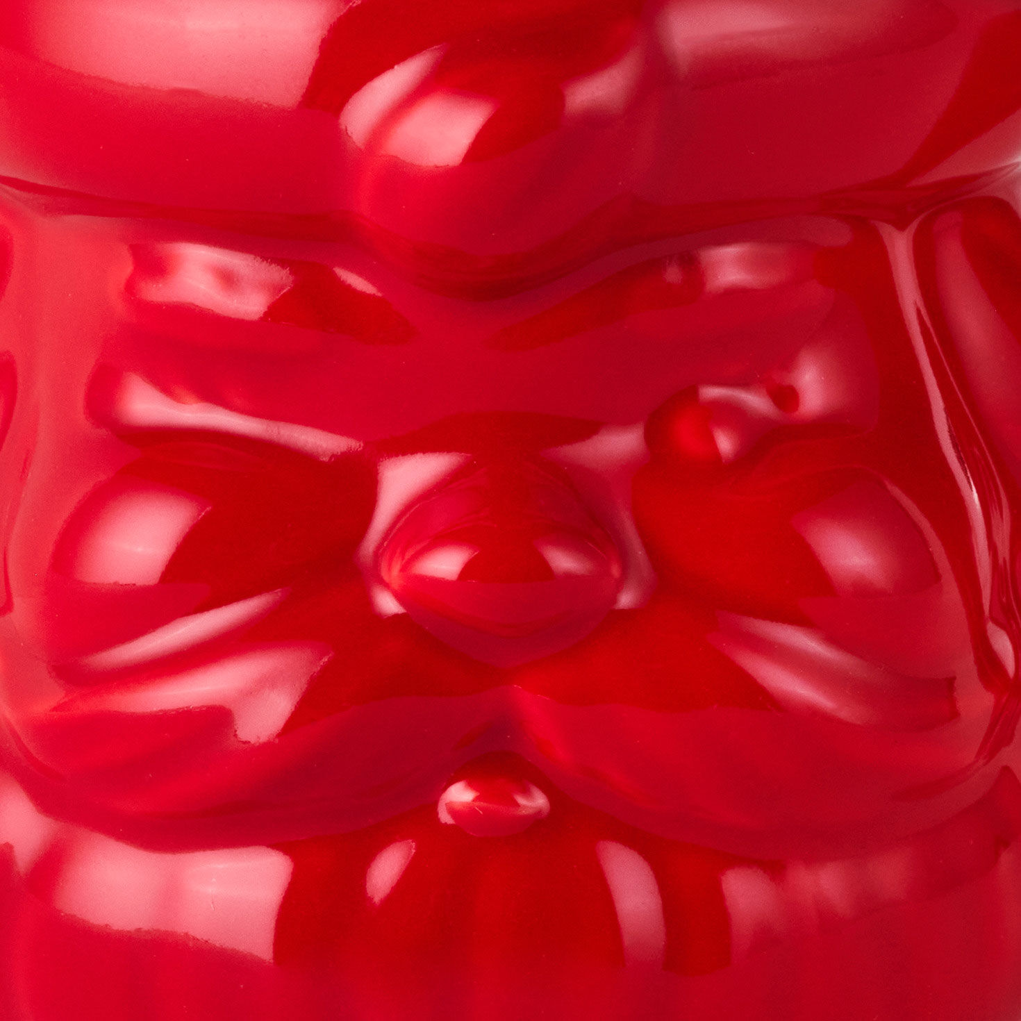 Color-Dipped Shaped Santa Mug in Red upclose detail image number 3