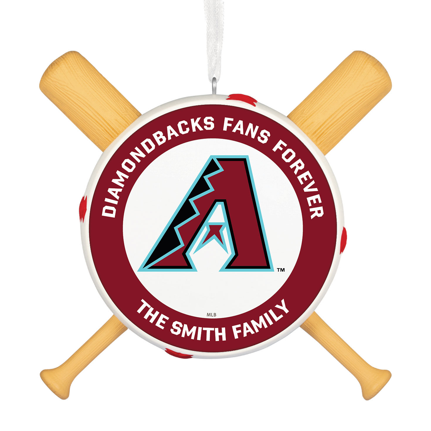 MLB Arizona Diamondbacks™ Baseball Personalized Ornament, Custom Text