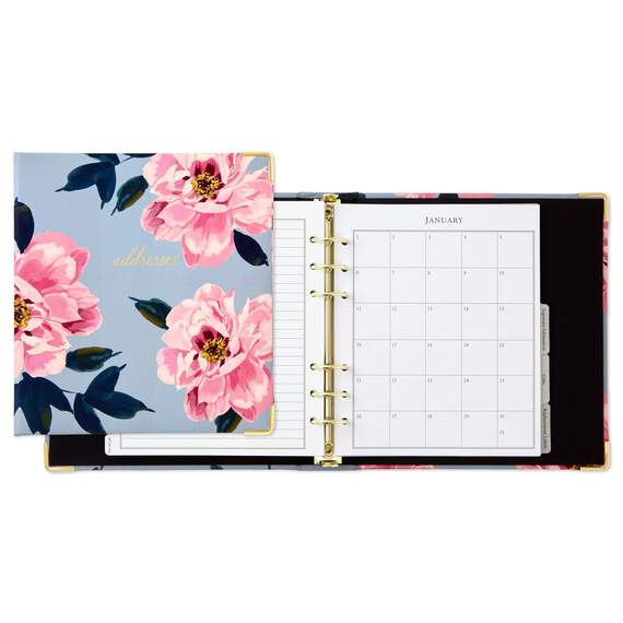 Pink Peonies on Gray Address Book, , large image number 2