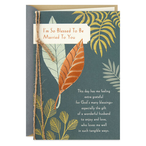 So Blessed to Be Married to You Religious Anniversary Card for Husband, 