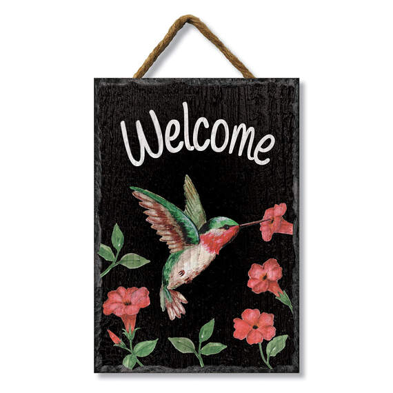 My Word! Hummingbird Welcome Sign, 8x11.25, , large image number 1