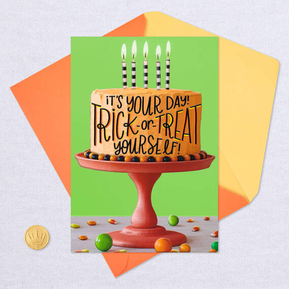 Trick-or-Treat Yourself Halloween Birthday Card, , large image number 5