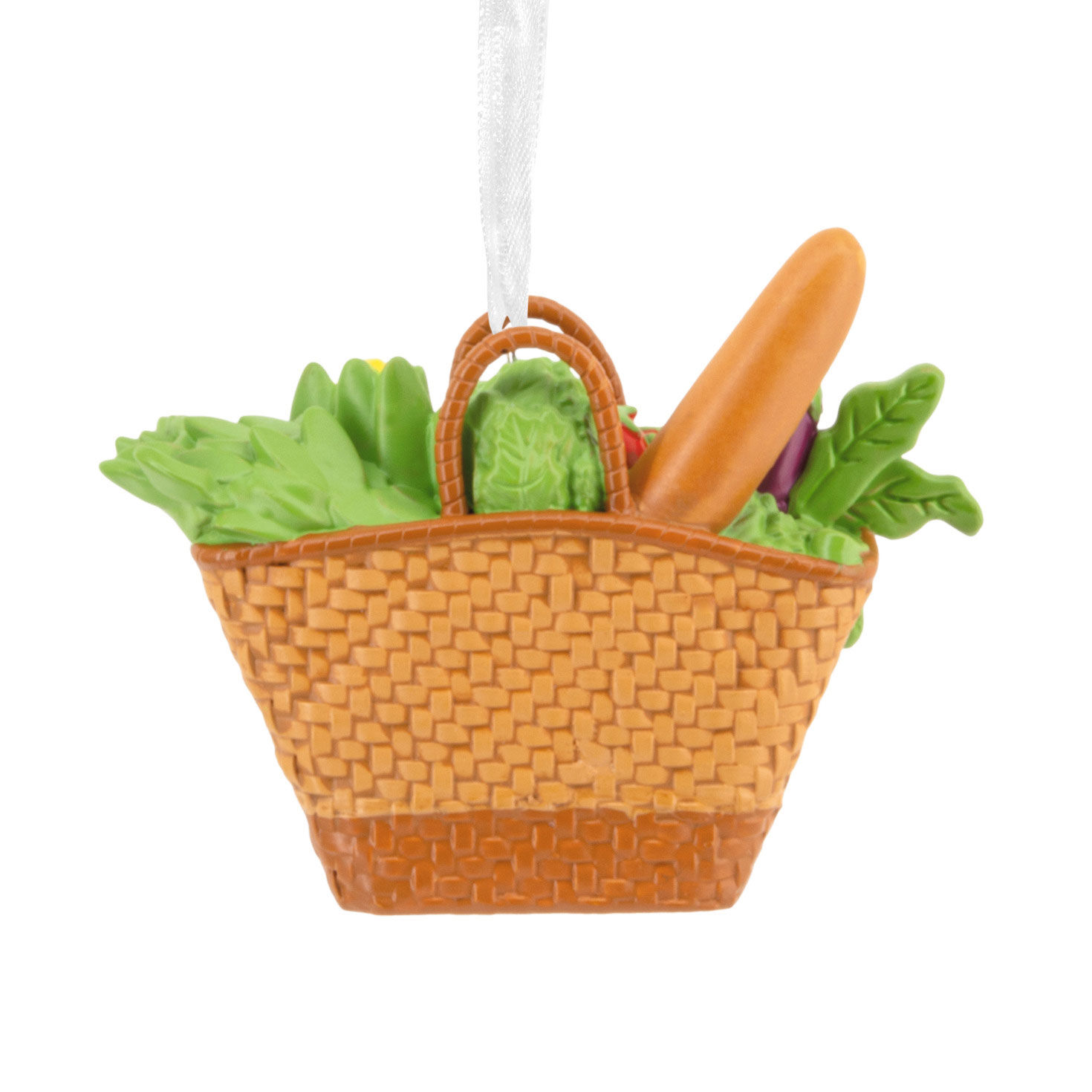 Farmer's Market Basket Christmas Ornament back image number 6