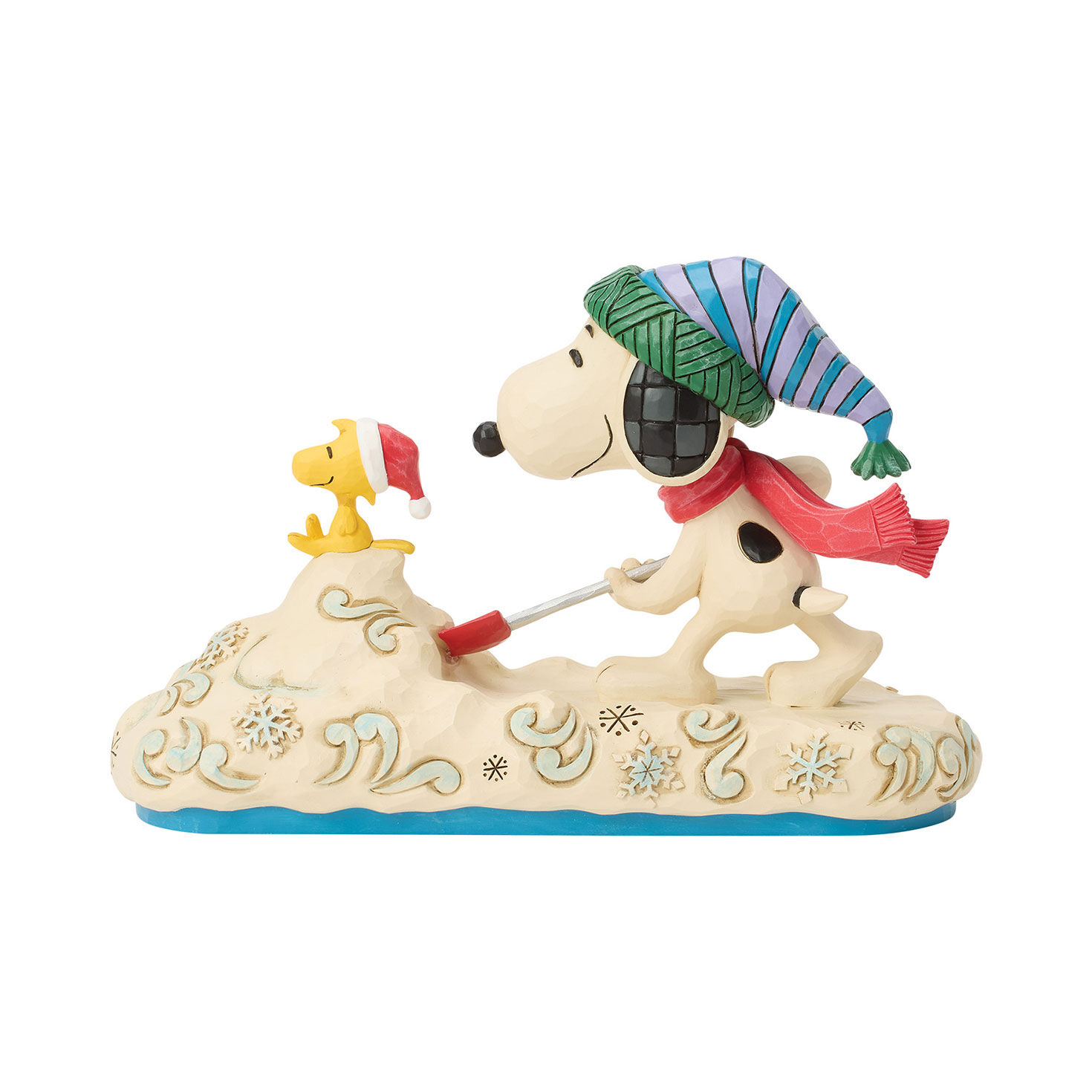 Jim Shore Peanuts Snoopy Shoveling Snow Statue back image number 2