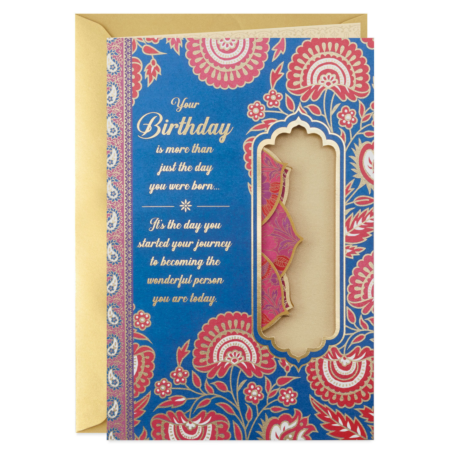 Pink Lotus Pop-Up Birthday Card