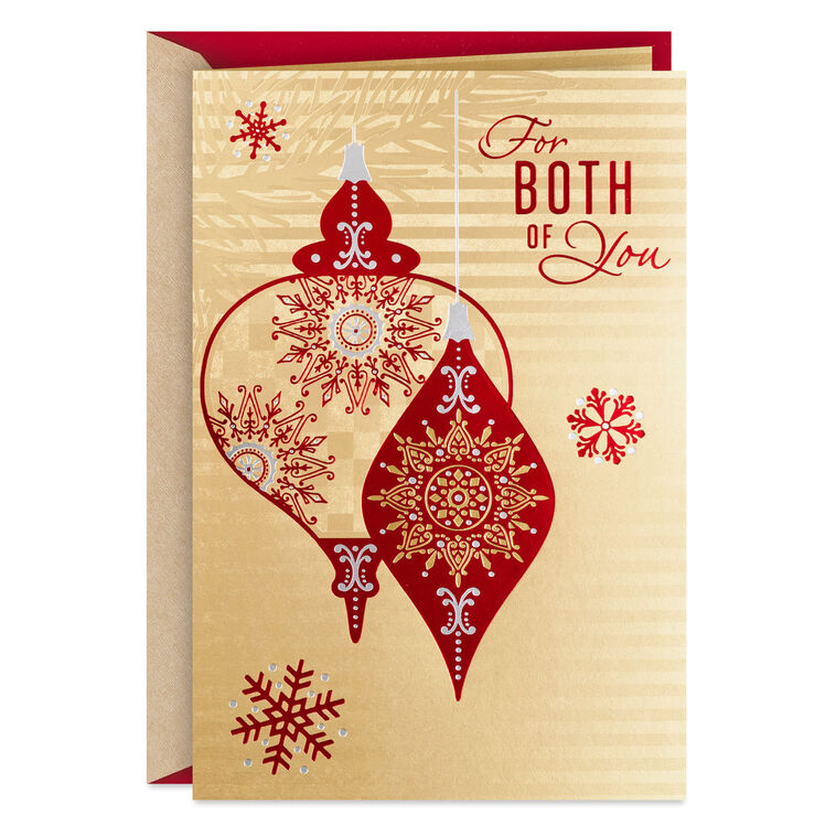 Giving Thanks for Each of You Christmas Card for Both