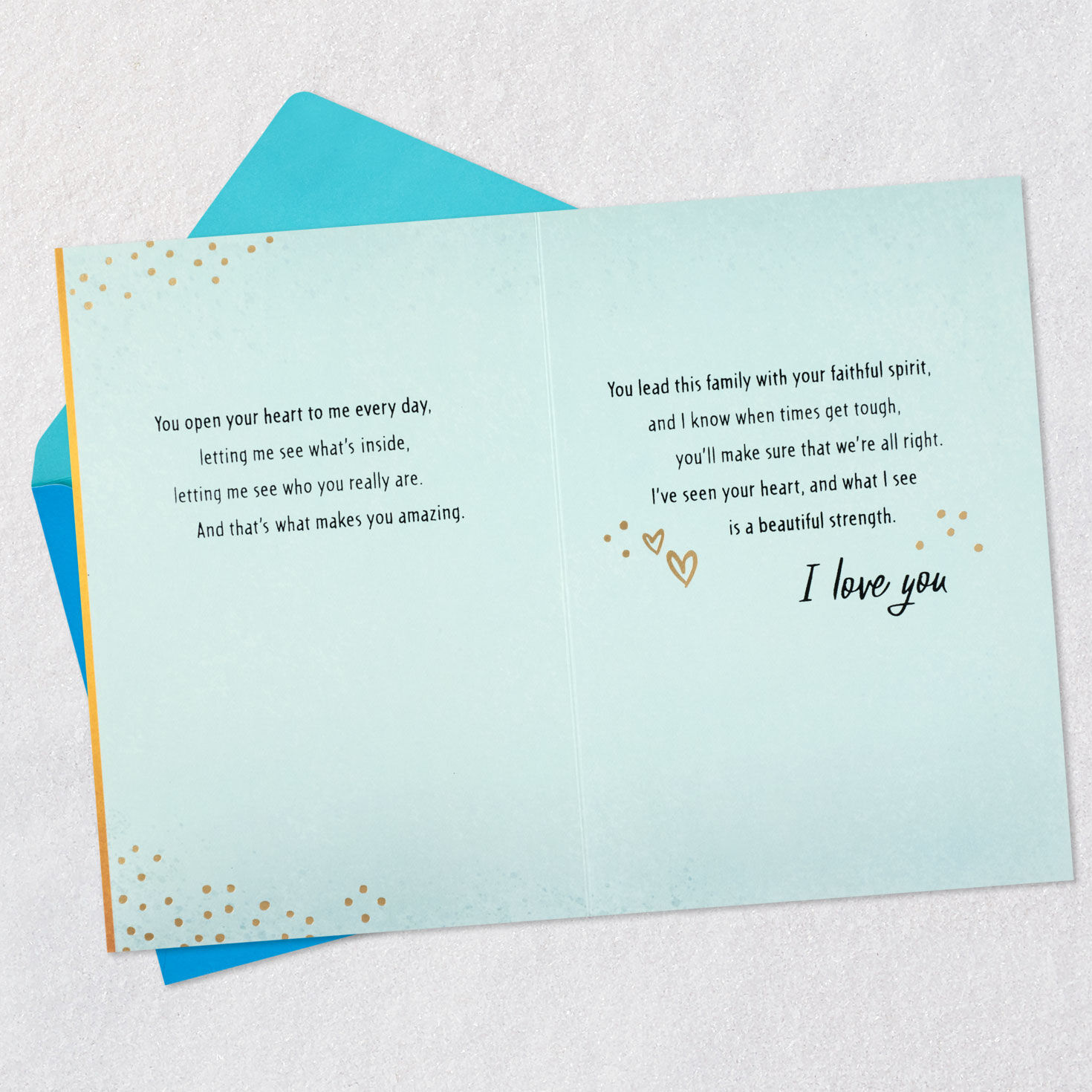 Black Couple Holding Hands Husband Father's Day Card Open card with envelope image number 4