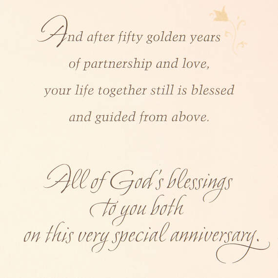 Blessed By God's Love 50th Anniversary Card, , large image number 3