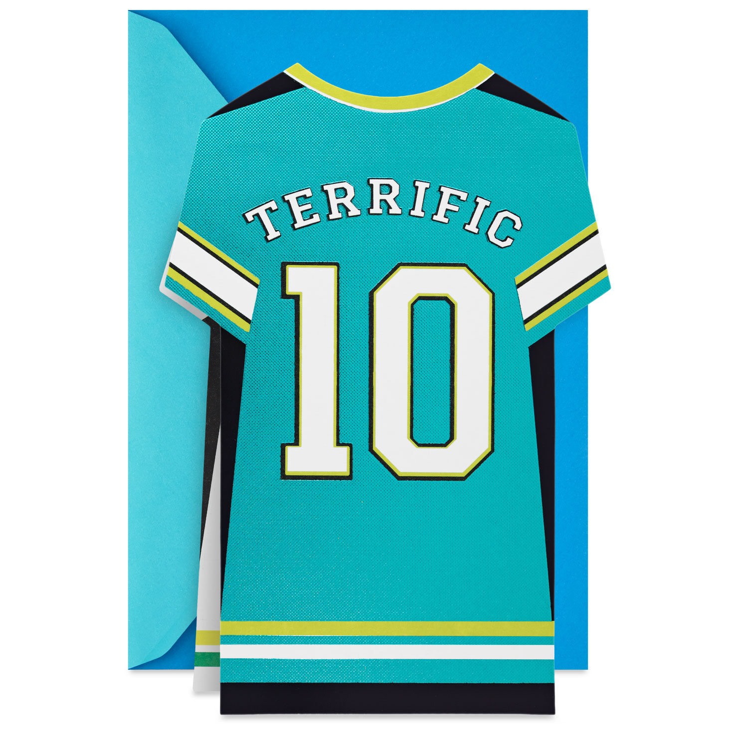 Terrific 10 Sports Jersey 10th Birthday Card