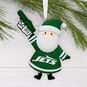 New York Jets Santa Fan Christmas Ornament hanging on tree image number 2
