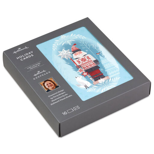 Noble Nutcrackers Snowfall Prince Keepsake Ornament Inspired Boxed Christmas Cards, Pack of 16, 