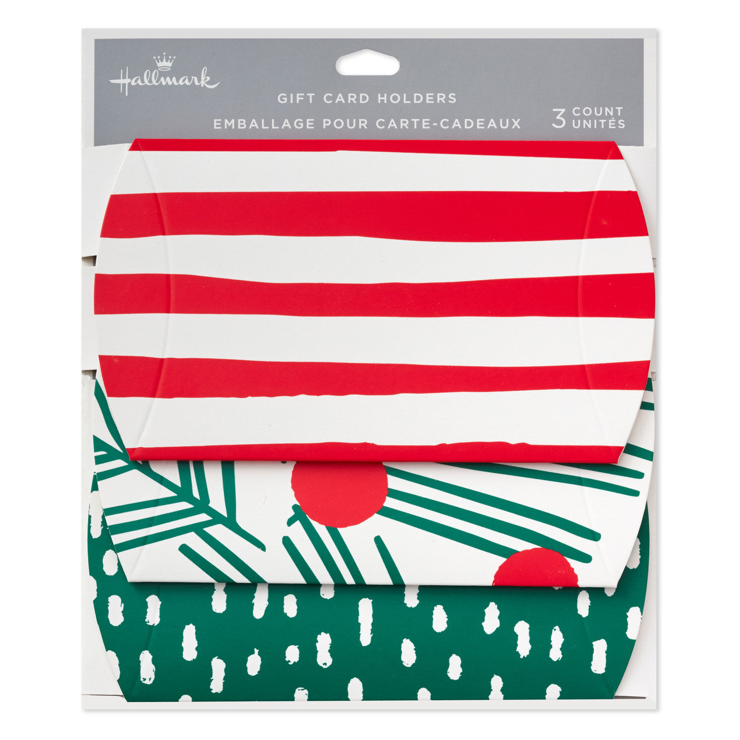 Cheery and Bright 3-Pack Christmas Gift Card Holder Pillow Boxes, , large image number 5