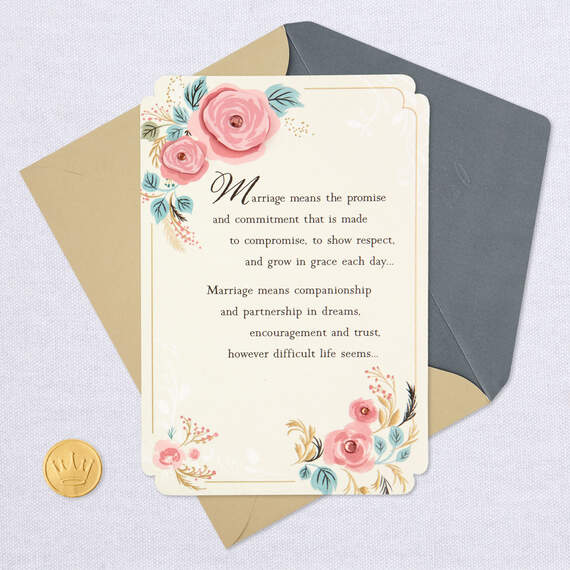 Marriage Means a Partnership in Dreams Anniversary Card, , large image number 5