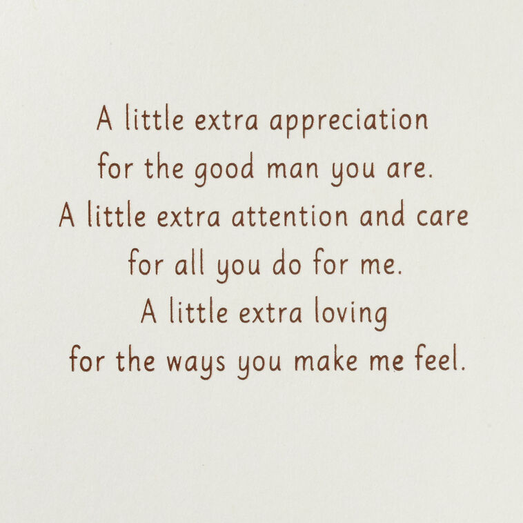 A Little Extra for the Man I Love Romantic Birthday Card for Him, , large image number 2