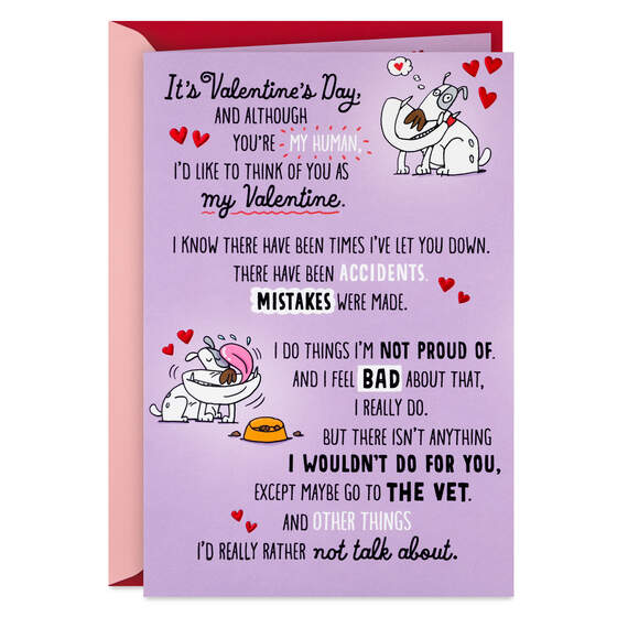 You're My Human Funny Valentine's Day Card From the Dog, , large image number 1