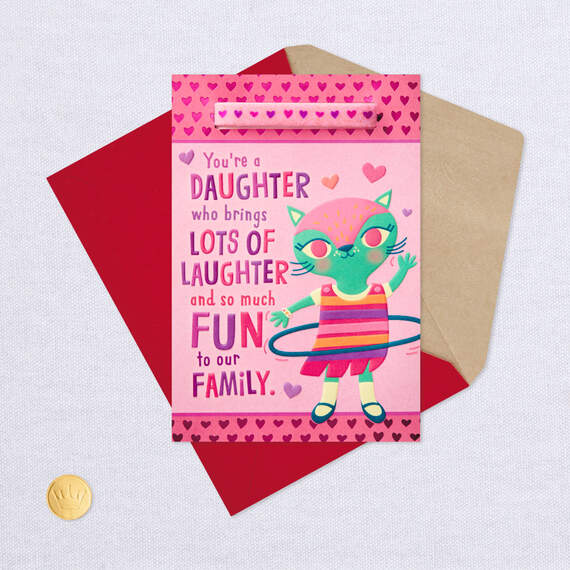 Glitter Bracelet Valentine's Day Card for Daughter, , large image number 5
