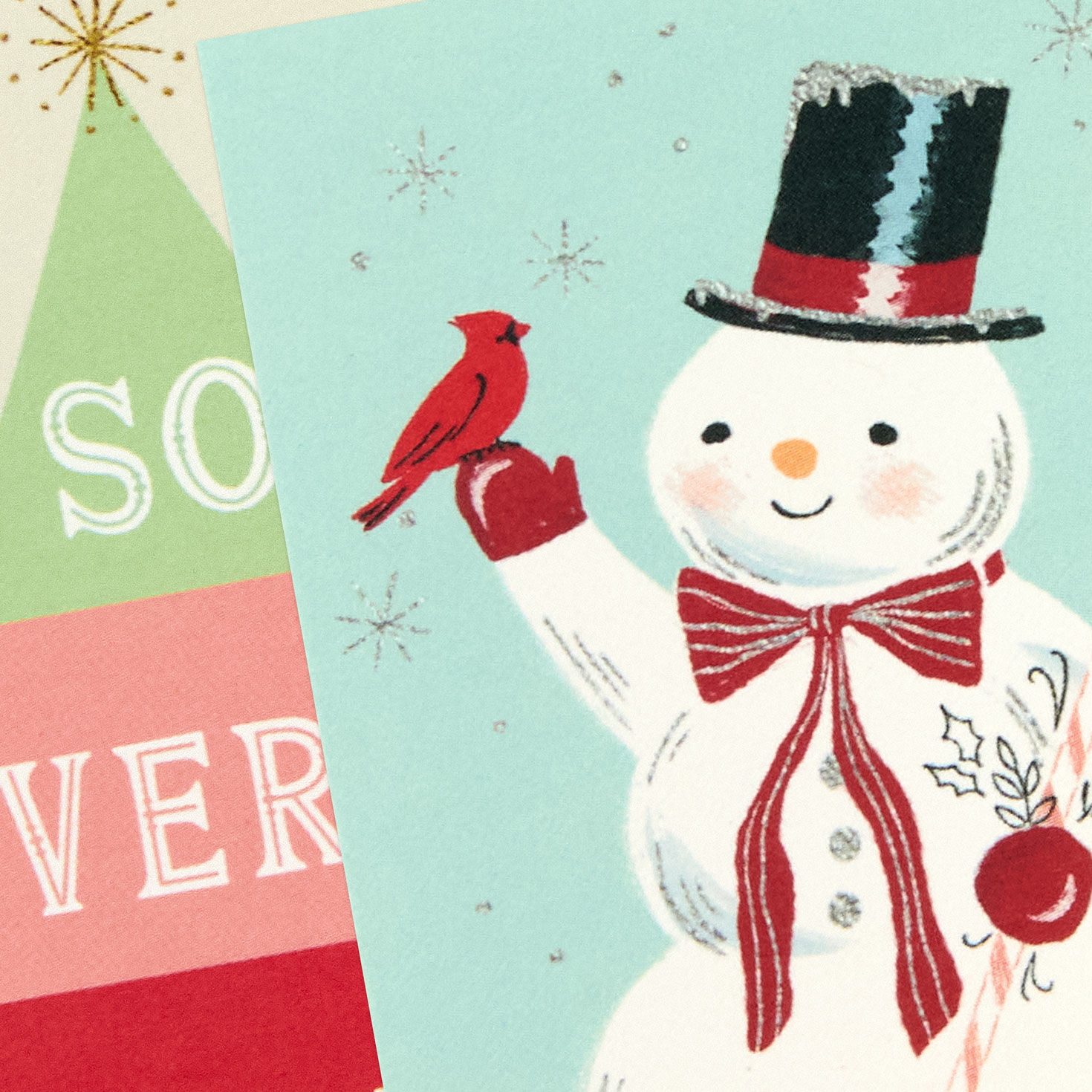 Happy Holidays Retro Mini Cards Pack Cover Detail image number 6