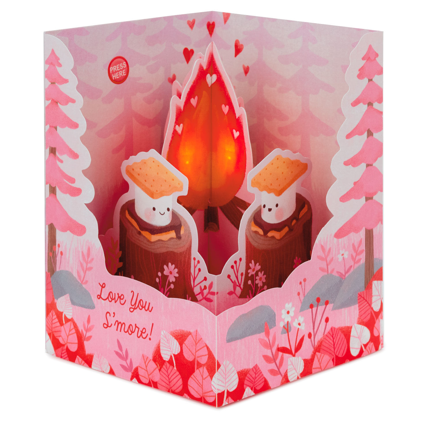 S'Mores Musical and Light 3D Pop-Up Valentine's Day Card popped up card image number 3