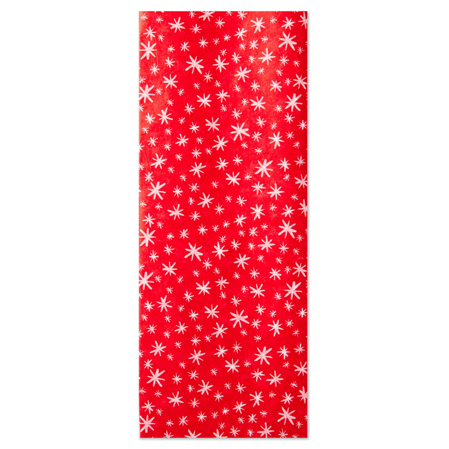 Simple Snowflakes on Red Holiday Tissue Paper, 6 sheets