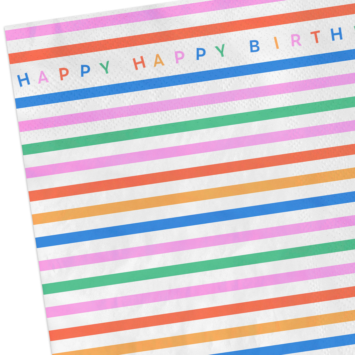 Colorful Striped Birthday Dinner Napkins Pack  image number 5
