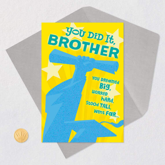 You Did It, Brother Graduation Card, , large image number 5