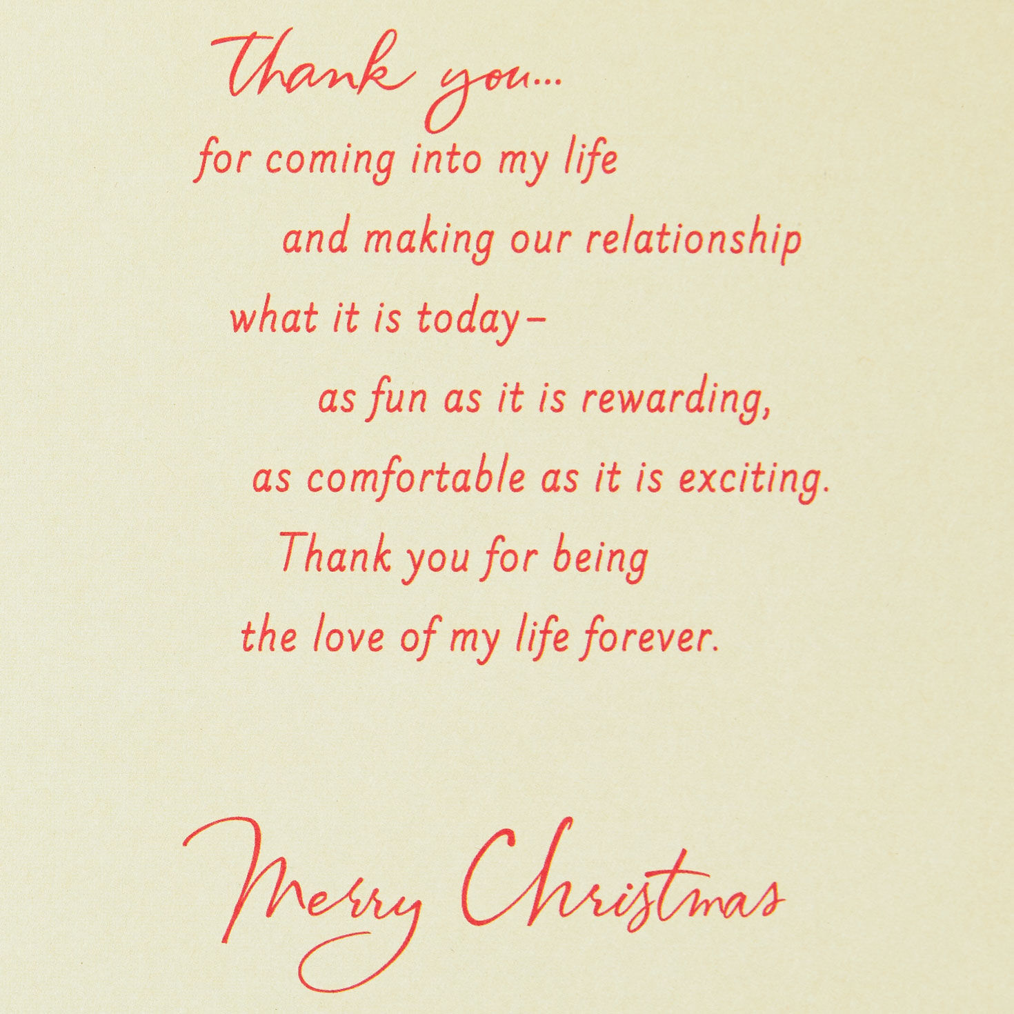 Gold Poinsettia Romantic Christmas Card for Her Sentiment image number 3