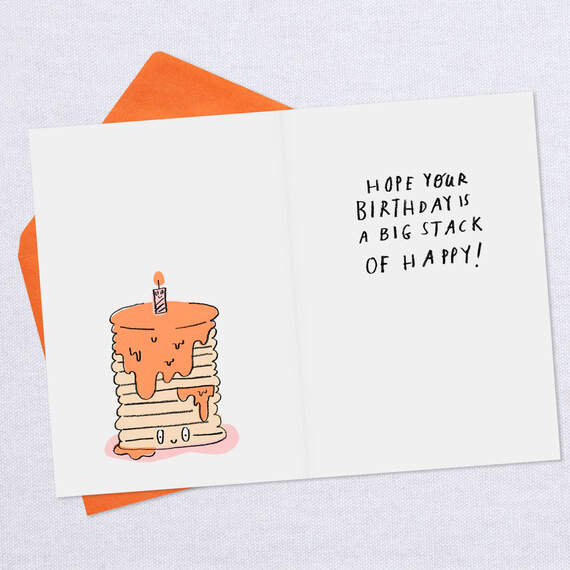A Big Stack of Happy Pancakes Funny Birthday Card, , large image number 3