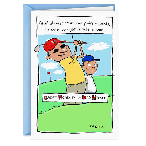 Way Above Par Golf Joke Funny Father's Day Card for Dad, 