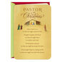Simple Manger Religious Christmas Card for Pastor Card Front image number 1
