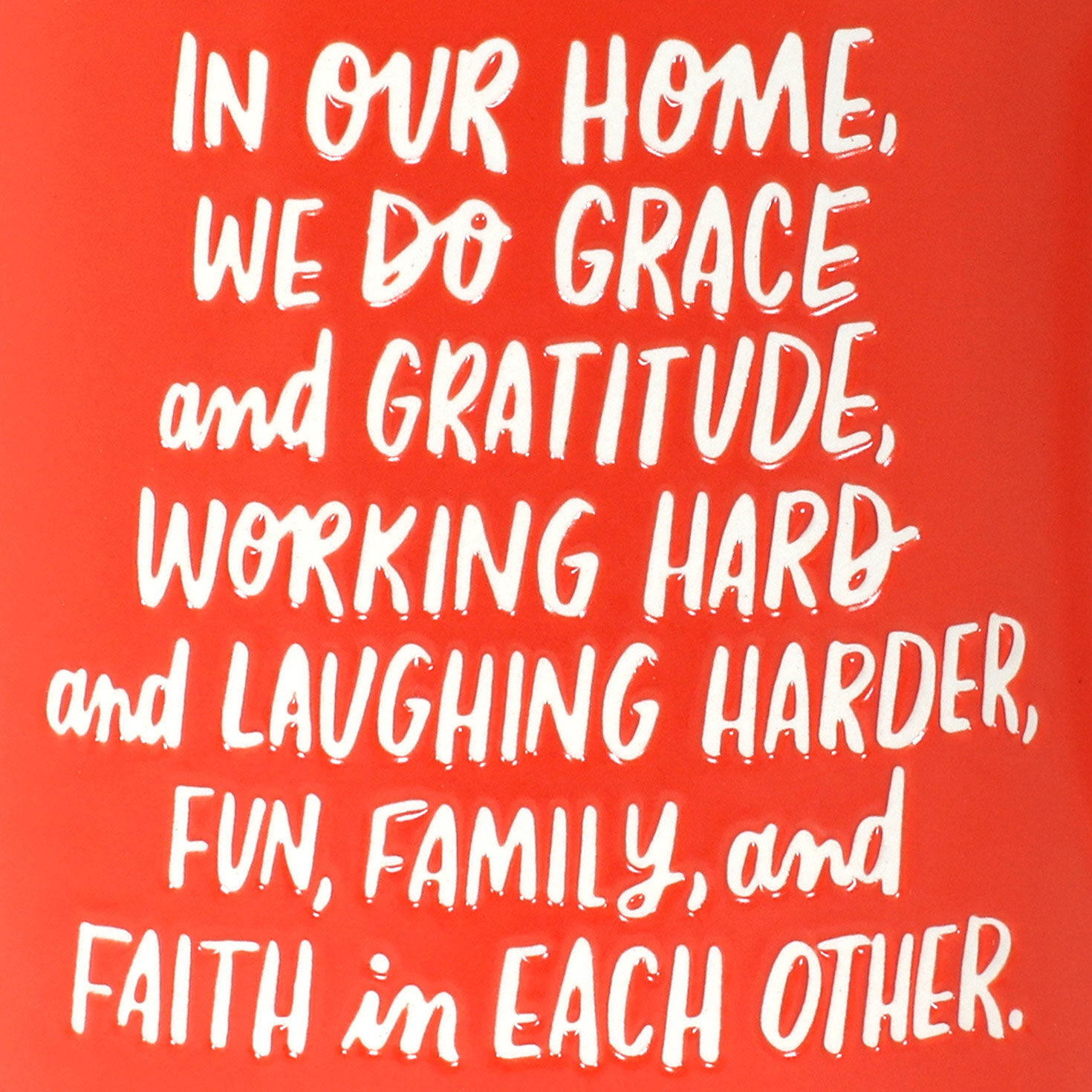 In Our Home Red Mug upclose view image number 4