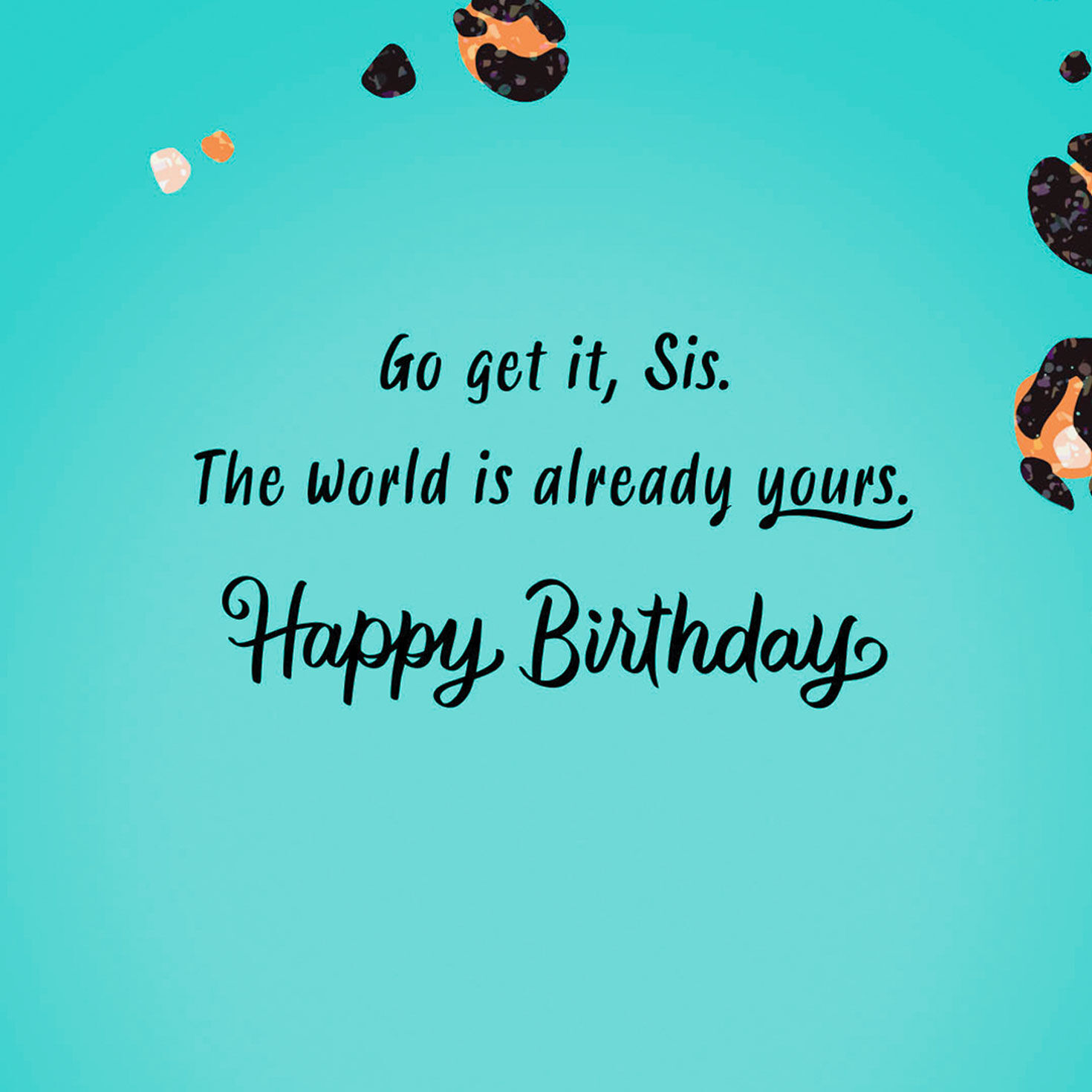 Blue With Leopard Spots Diva Birthday Card Sentiment image number 3