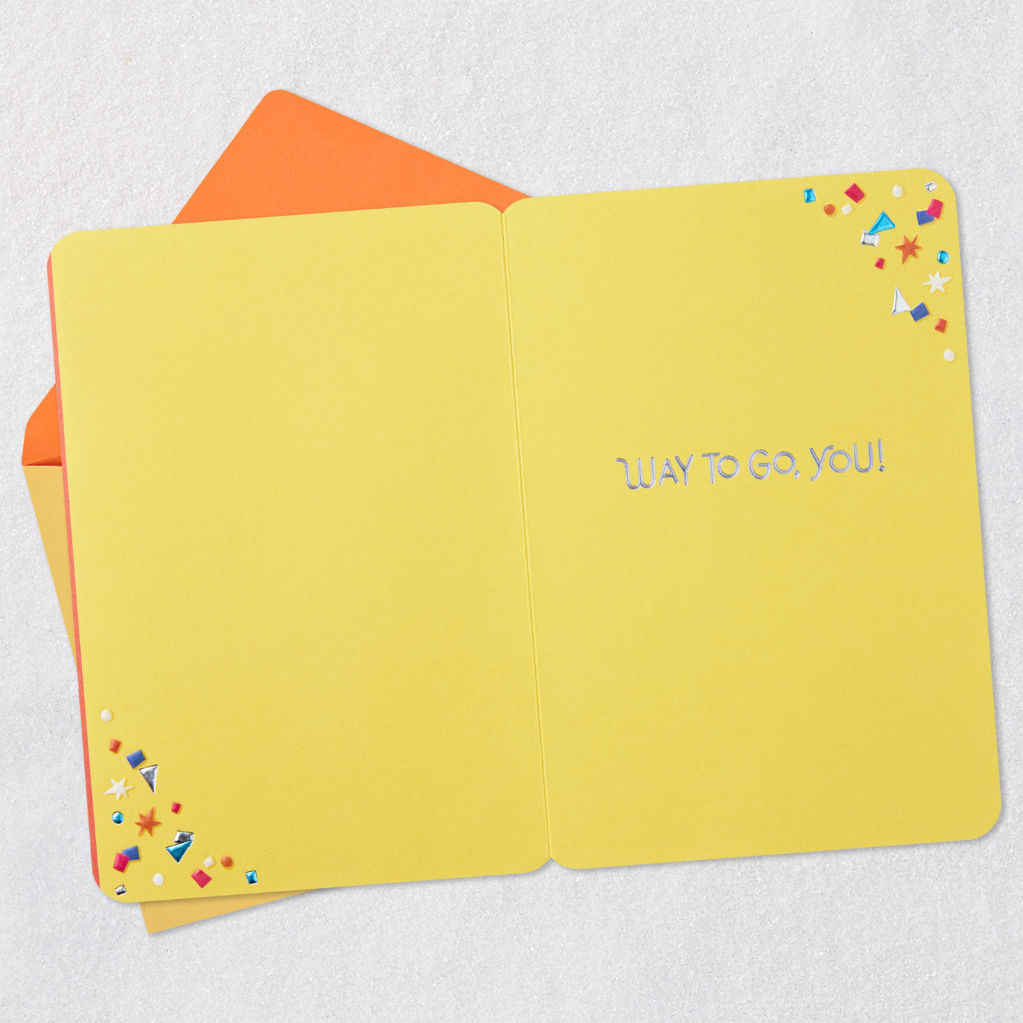 Cheery Lettering Congratulations Card Open card with envelope image number 3