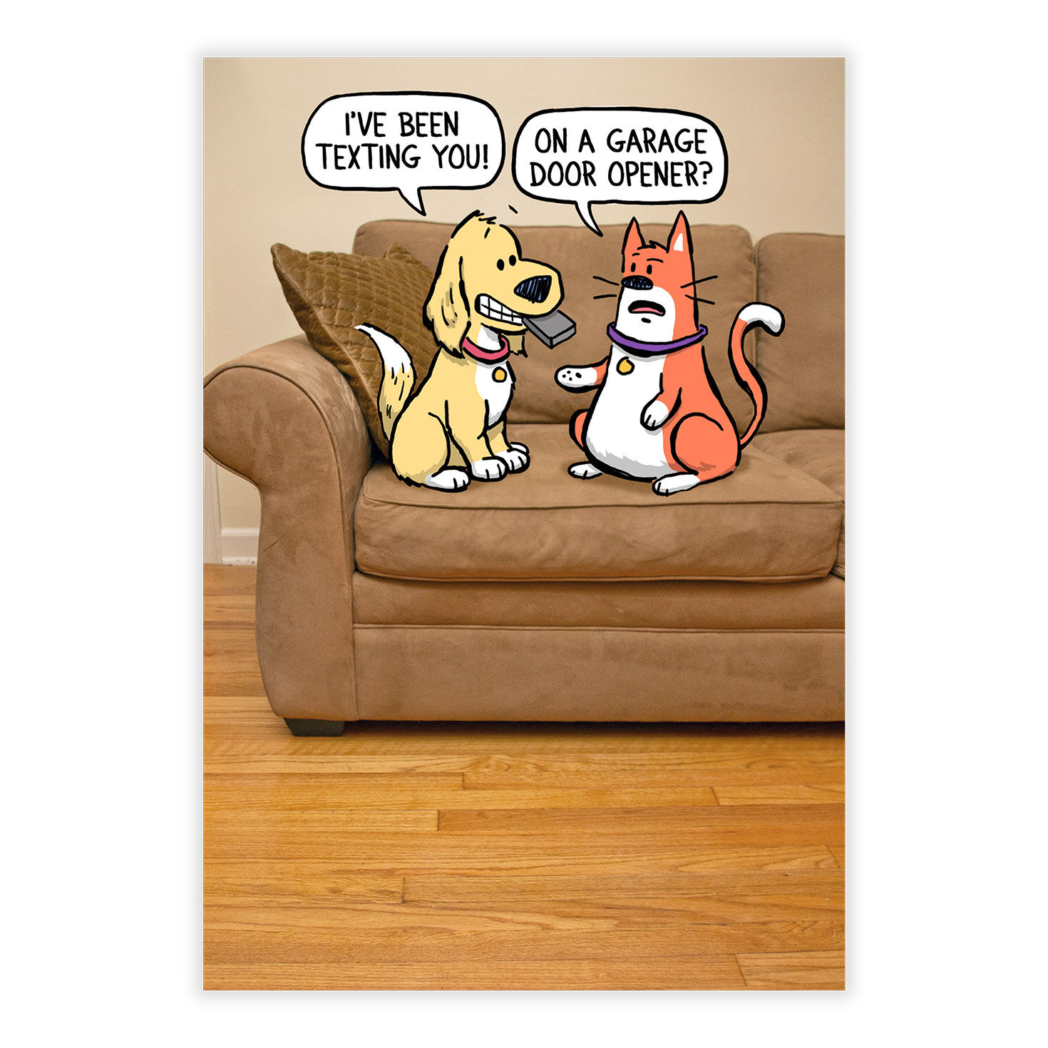 Dog Texting Cat Funny Birthday eCard eCards Hallmark